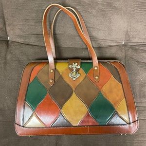 Burlington Vintage Leather Patchwork Purse